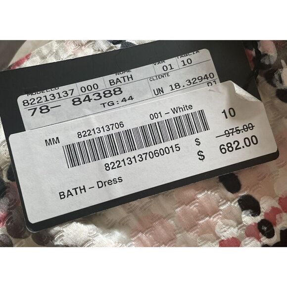 NWT's $975 Max Mara Women's Dot Pattern Shift Dress Size 10 - Picture 8 of 10